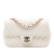 Chanel White Mini Rectangular Classic Chevron Lambskin Single Flap Italy