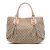 Gucci B Gucci Brown Beige with Pink Canvas Fabric Large GG Scarlett Tote Italy