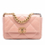 Chanel 19 Medium Lambskin Leather Matelassè Flap Handbag Pink