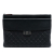 Chanel AB Chanel Black Calf Leather Large Quilted Grained skin Archi Chic Cosmetic Case France
