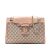 Gucci AB Gucci Brown Beige Canvas Fabric Large GG Emily Shoulder Bag Italy