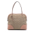 Gucci B Gucci Brown Beige Canvas Fabric Medium GG Bree Dome Tote Italy