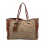 Gucci B Gucci Brown Beige Canvas Fabric Medium GG Bella Tote Italy