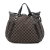 Gucci B Gucci Brown Canvas Fabric GG Abbey D Ring Convertible Satchel Italy