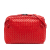 Bottega Veneta B Bottega Veneta Red Nappa Leather Leather Nappa Intrecciato Nodini Crossbody Italy