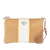 Prada B Prada Brown Beige Saffiano Leather Perforated Wristlet Clutch Italy