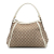 Gucci B Gucci Brown Beige Canvas Fabric GG Scarlett Shoulder Bag Italy