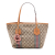 Gucci B Gucci Brown Beige Canvas Fabric GG Web Jolie Tote Italy