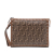 Fendi B Fendi Brown Coated Canvas Fabric Studded Leather Trimmed Zucca Clutch Italy