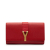Saint Laurent B Saint Laurent Red Calf Leather Textured Chyc Ligne Clutch Italy