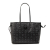 MCM B MCM Black Calf Leather Visetos Coated Canvas Tote Korea, South