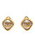 Chanel B Chanel Gold Gold Plated Metal CC Diamond Shape Clip on Earrings France