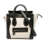 Celine B Celine White with Black Canvas Fabric Nano Bicolor and Leather Luggage Tote Italy