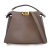 Fendi AB Fendi Brown Taupe Calf Leather Small Peekaboo Iconic Essentially Satchel Italy
