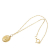 Chanel B Chanel Gold Gold Plated Metal CC Oval Pendant Necklace France