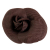 Chanel B Chanel Brown Dark Brown Nylon Fabric Camellia Brooch France
