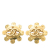 Chanel B Chanel Gold Gold Plated Metal CC Flower Clip On Earrings France