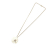 Chanel AB Chanel Gold with White Gold Plated Metal CC Enamel Camellia Pendant Necklace Italy