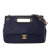 Chanel B Chanel Blue Navy Lambskin Leather Leather Quilted Lambskin A Real Catch Flap France