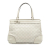 Gucci B Gucci White Ivory Calf Leather Guccissima Mayfair Tote Italy