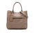 Prada B Prada Brown Beige Goatskin Leather Cervo Open Convertible Tote Italy