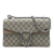 Gucci AB Gucci Brown Beige Coated Canvas Fabric Medium GG Supreme Dionysus Shoulder Bag Italy