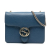 Gucci B Gucci Blue Dark Blue Calf Leather Small Dollar skin Interlocking G Crossbody Italy