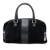 Gucci B Gucci Black Suede Leather Guccissima Trimmed Boston Bag Italy