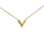 Louis Vuitton B Louis Vuitton Gold Gold Plated Metal Essential V Necklace Italy