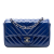 Chanel AB Chanel Blue Patent Leather Leather Mini Rectangular Classic Chevron Patent Single Flap Italy