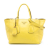 Prada B Prada Yellow Calf Leather Vitello Daino Double Zip Convertible Tote Italy