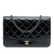 Chanel Black Patent Leather Leather CC Quilted Patent Aged Calfskin Gabrielle Wallet On Chain Italy