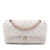 Chanel AB Chanel Pink Light Pink with White Tweed Fabric Medium Classic Single Flap France