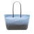 Fendi B Fendi Blue Light Blue with Brown Coated Canvas Fabric Medium Ombre Zucca Spalmati Roll Tote Italy