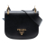 Prada B Prada Black Calf Leather City Pionniere Saddle Bag Italy