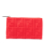 Fendi AB Fendi Red Canvas Fabric Zucca Embroidered Zip Pouch Italy