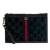Gucci B Gucci Blue Navy Velvet Fabric GG Ophidia Clutch Italy