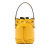 Fendi B Fendi Yellow Calf Leather Mini Embossed Whipstitch Mon Tresor Bucket Bag Italy