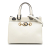 Gucci B Gucci White Ivory Calf Leather Small Grained skin Zumi Top Handle Bag Italy