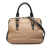 Miu Miu B Miu Miu Brown Beige with Black Goatskin Leather Bicolor Madras Satchel Italy