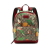 Gucci B Gucci Brown Beige with Red Coated Canvas Fabric Small GG Supreme Web Tian Backpack Italy