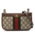 Gucci AB Gucci Brown Coated Canvas Fabric GG Supreme Web Ophidia Crossbody Italy