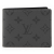 Louis Vuitton A Louis Vuitton Gray Monogram Canvas Fabric Monogram Eclipse Reverse Slender Wallet France