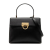 Ferragamo AB Ferragamo Black Calf Leather Gancini Iconic Top Handle Bag Italy