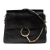Chloé B Chloé Black Calf Leather Medium skin and Suede Faye Crossbody Italy