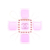 Chanel AB Chanel Pink Resin Plastic Maltese Cross Brooch Italy