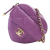 Chanel AB Chanel Purple Lambskin Leather Leather Lambskin CC in Love Heart Necklace Bag France