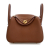 Hermès A Hermès Brown Calf Leather Mini Clemence Lindy 20 France