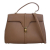 Celine B Celine Brown Calf Leather Medium Classique 16 Top Handle Bag Italy