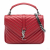 Saint Laurent College Medium Chevron Quilted Leather 2-Ways Envelope Bag Red